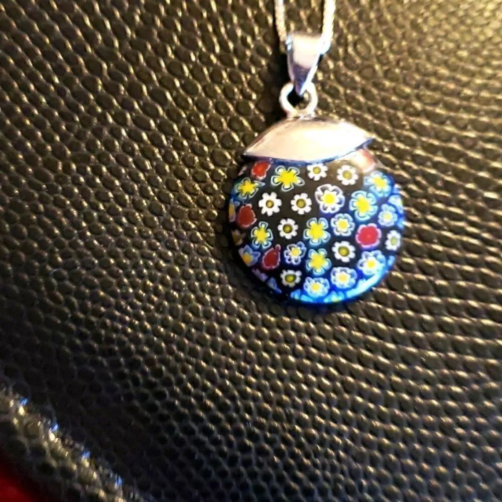 Blue Flower Necklace  